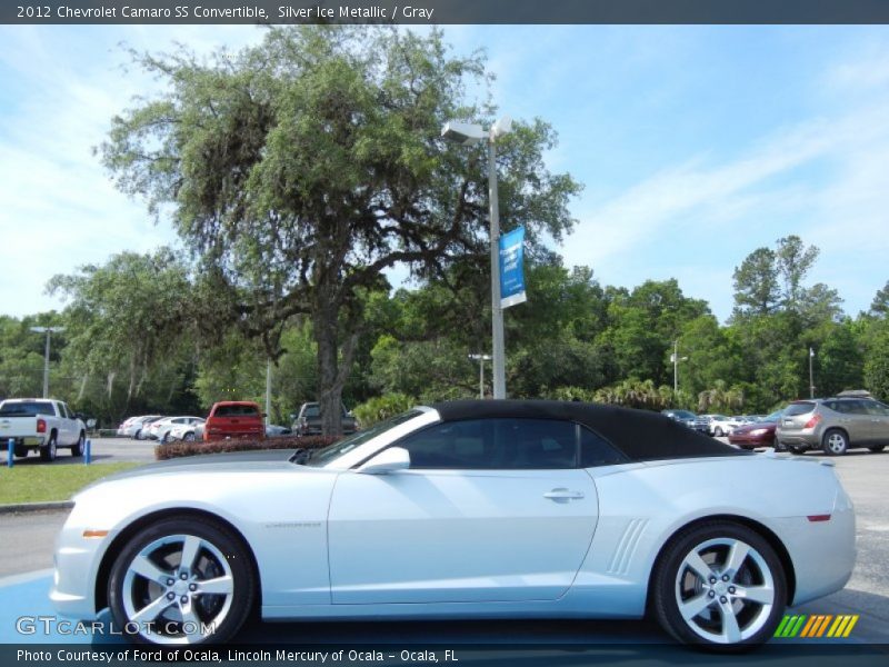 Silver Ice Metallic / Gray 2012 Chevrolet Camaro SS Convertible