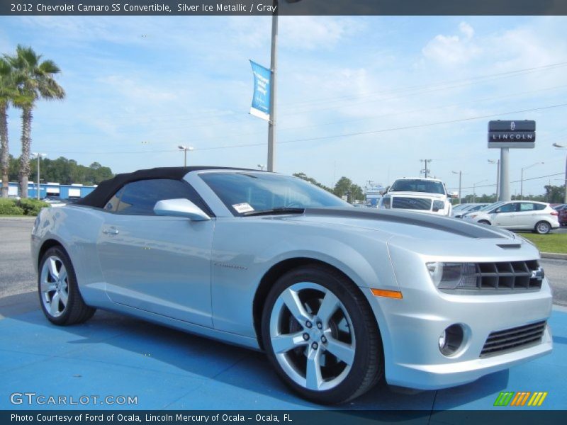 Silver Ice Metallic / Gray 2012 Chevrolet Camaro SS Convertible