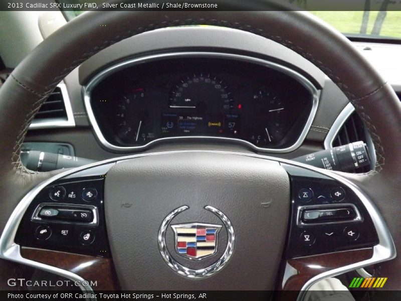 Silver Coast Metallic / Shale/Brownstone 2013 Cadillac SRX Luxury FWD