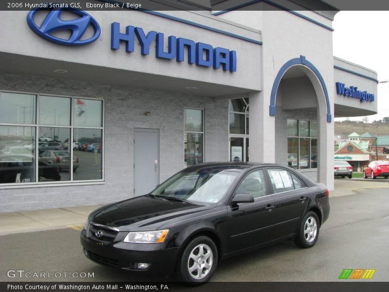 Ebony Black / Beige 2006 Hyundai Sonata GLS