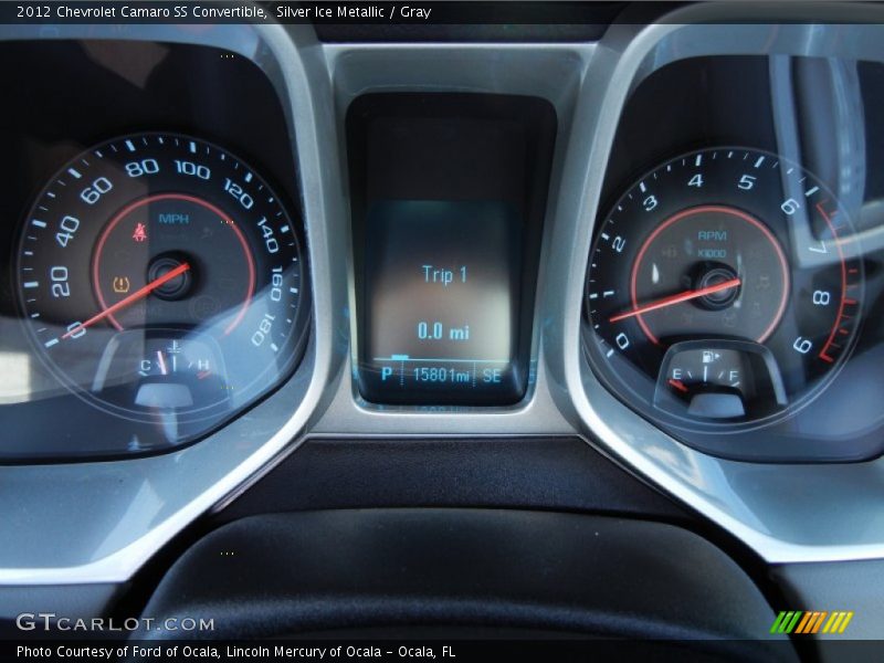 Silver Ice Metallic / Gray 2012 Chevrolet Camaro SS Convertible