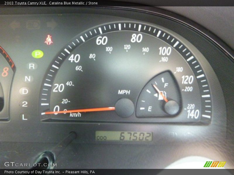 Catalina Blue Metallic / Stone 2003 Toyota Camry XLE