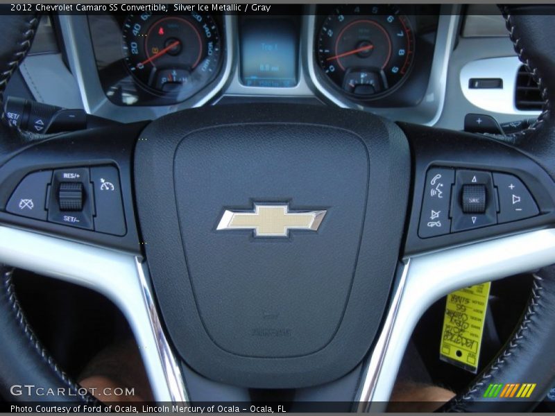 Silver Ice Metallic / Gray 2012 Chevrolet Camaro SS Convertible