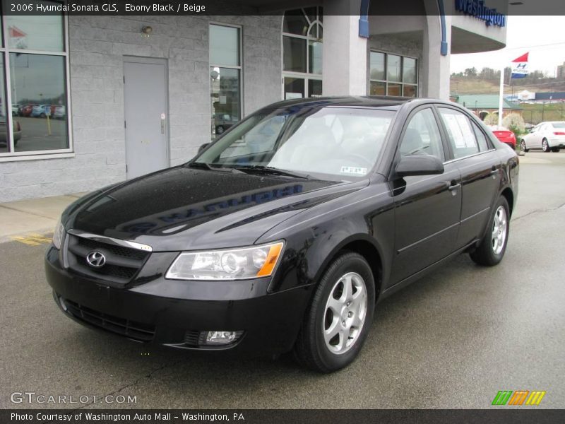 Ebony Black / Beige 2006 Hyundai Sonata GLS