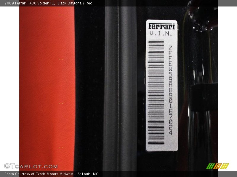 Black Daytona / Red 2009 Ferrari F430 Spider F1