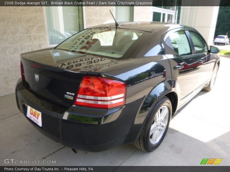 Brilliant Black Crystal Pearl / Dark Slate Gray/Light Graystone 2008 Dodge Avenger SXT