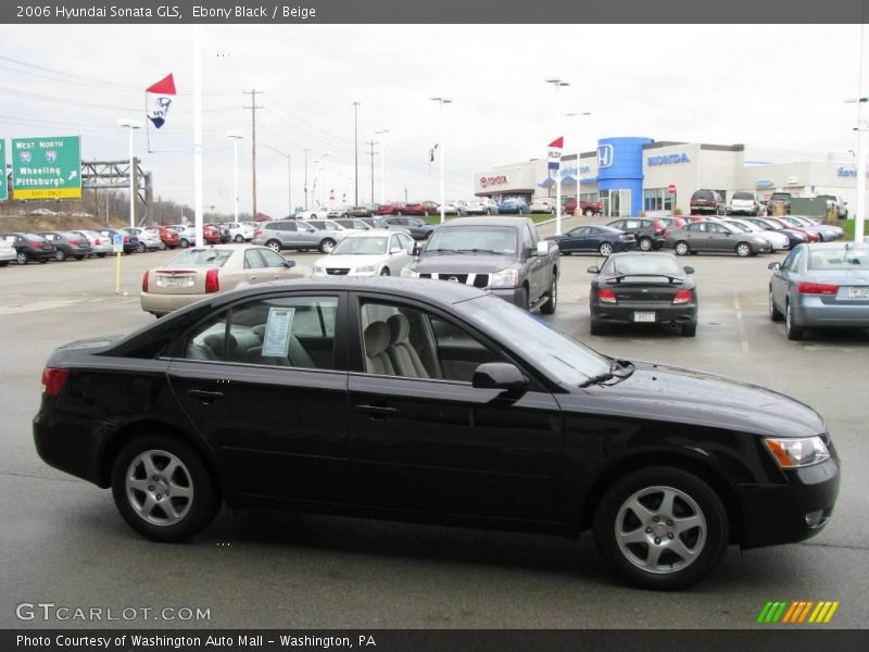 Ebony Black / Beige 2006 Hyundai Sonata GLS