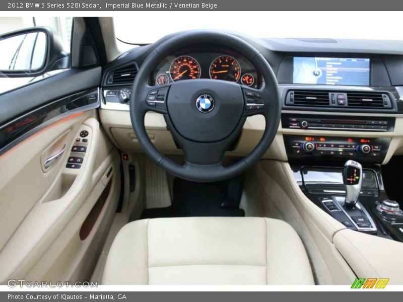 Imperial Blue Metallic / Venetian Beige 2012 BMW 5 Series 528i Sedan