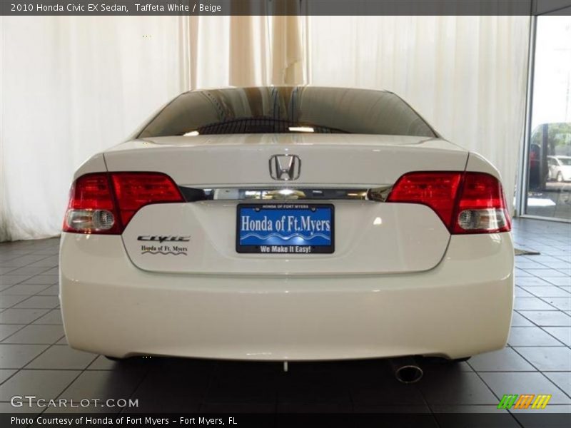 Taffeta White / Beige 2010 Honda Civic EX Sedan