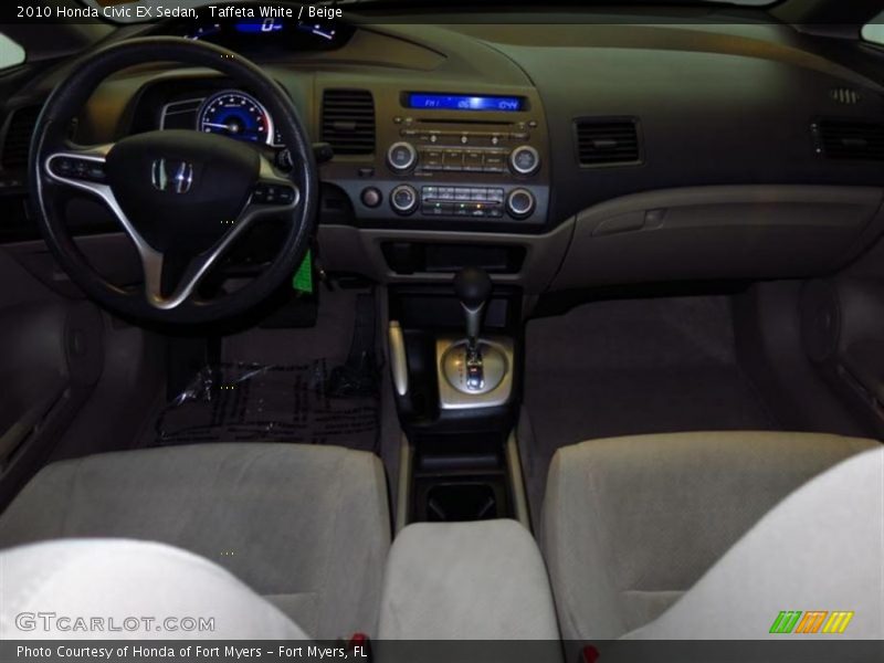 Taffeta White / Beige 2010 Honda Civic EX Sedan