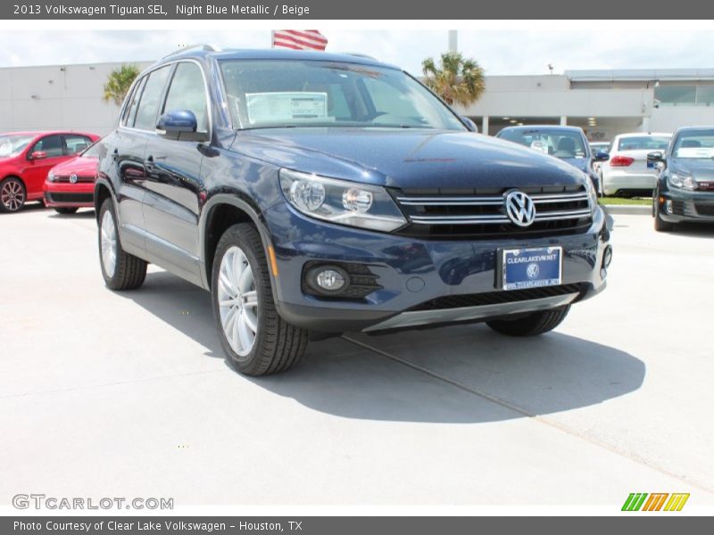 Night Blue Metallic / Beige 2013 Volkswagen Tiguan SEL