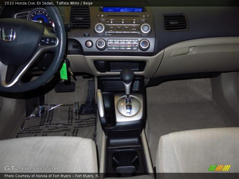 Taffeta White / Beige 2010 Honda Civic EX Sedan