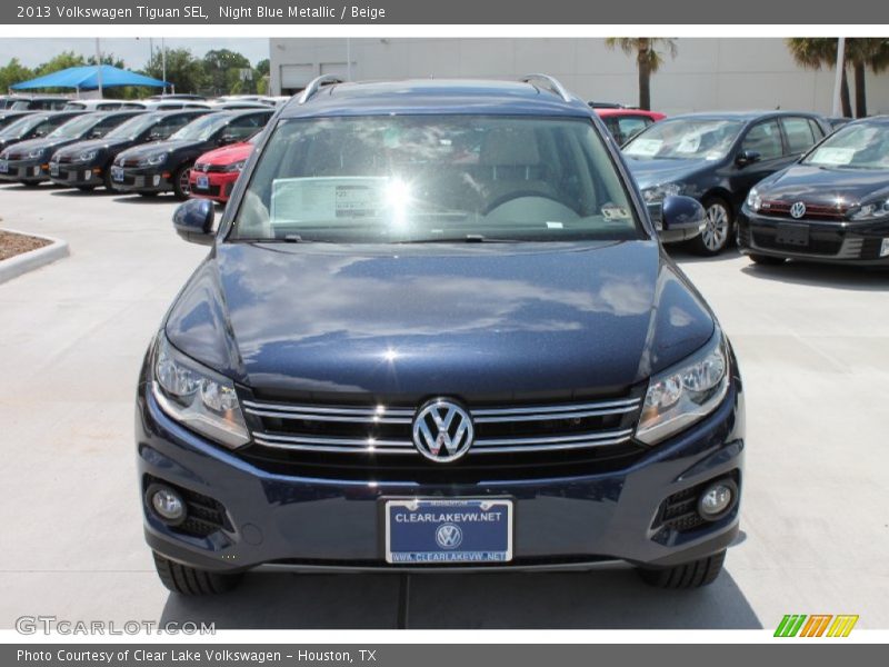 Night Blue Metallic / Beige 2013 Volkswagen Tiguan SEL