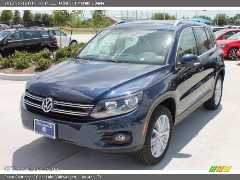 Night Blue Metallic / Beige 2013 Volkswagen Tiguan SEL