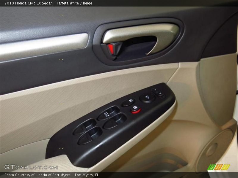 Taffeta White / Beige 2010 Honda Civic EX Sedan