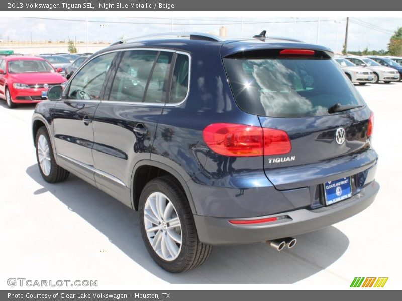 Night Blue Metallic / Beige 2013 Volkswagen Tiguan SEL
