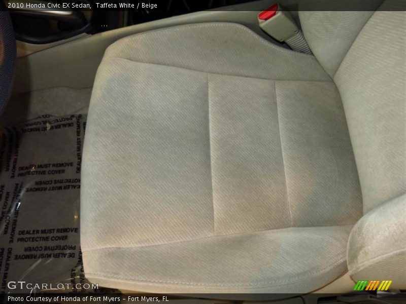 Taffeta White / Beige 2010 Honda Civic EX Sedan