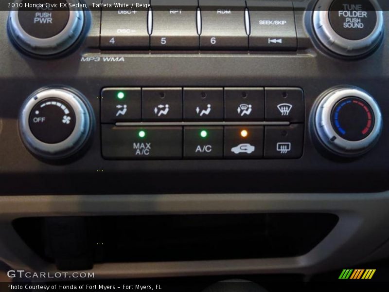 Taffeta White / Beige 2010 Honda Civic EX Sedan
