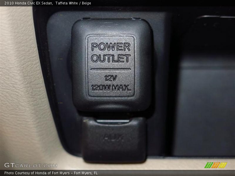 Taffeta White / Beige 2010 Honda Civic EX Sedan