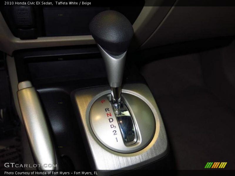 Taffeta White / Beige 2010 Honda Civic EX Sedan