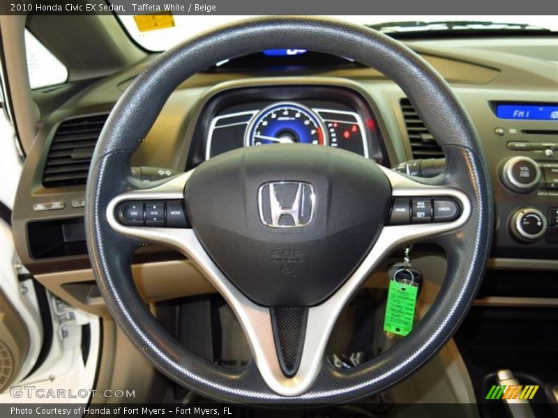 Taffeta White / Beige 2010 Honda Civic EX Sedan