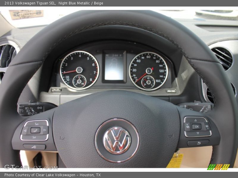 Night Blue Metallic / Beige 2013 Volkswagen Tiguan SEL