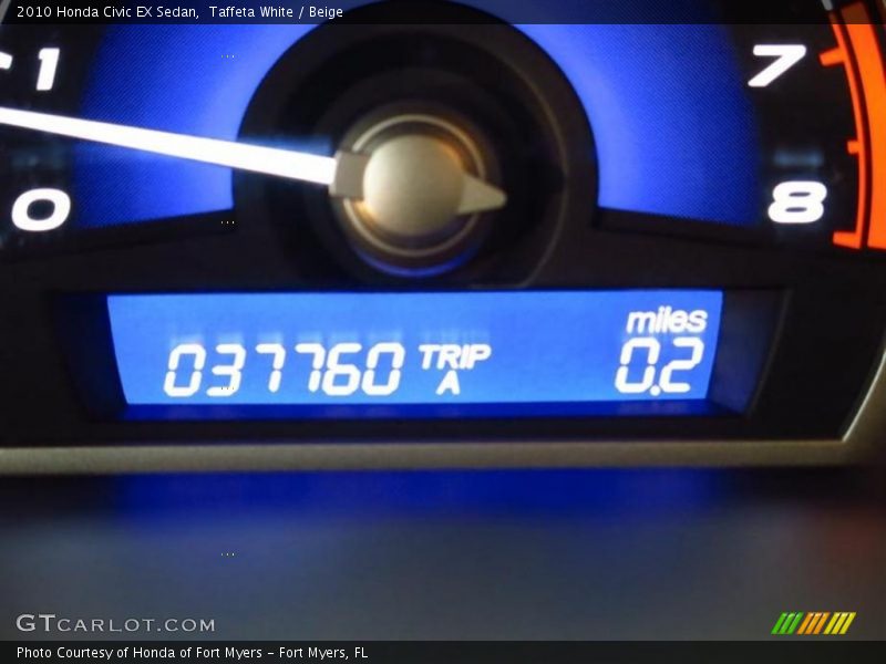 Taffeta White / Beige 2010 Honda Civic EX Sedan