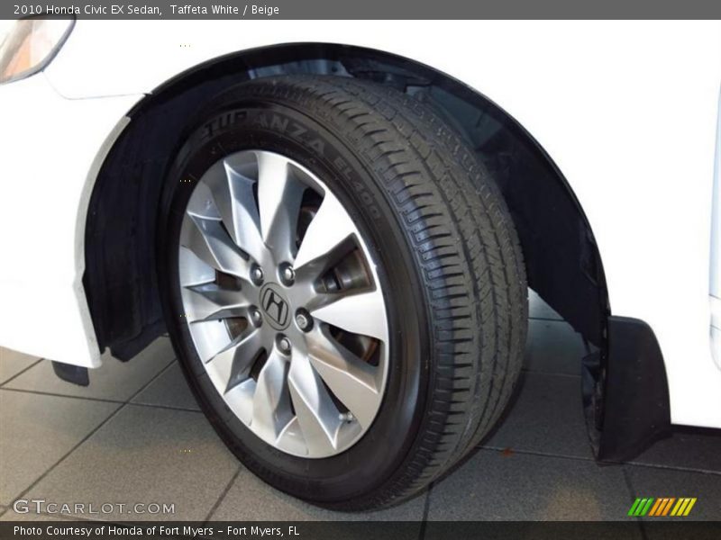 Taffeta White / Beige 2010 Honda Civic EX Sedan