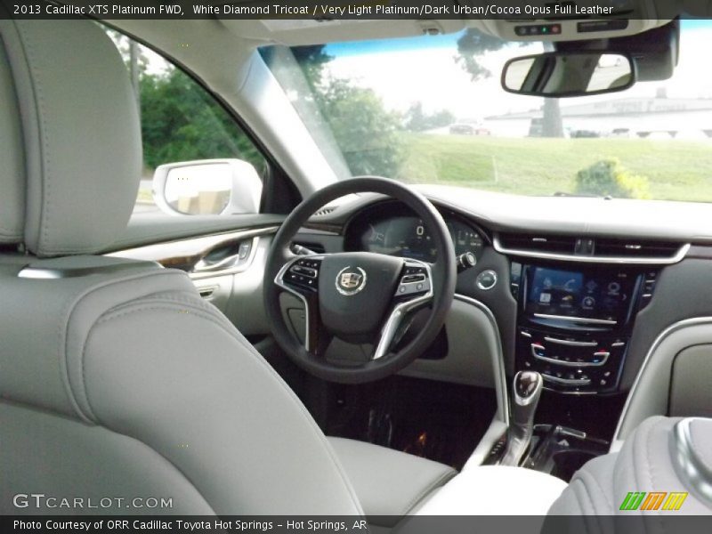 White Diamond Tricoat / Very Light Platinum/Dark Urban/Cocoa Opus Full Leather 2013 Cadillac XTS Platinum FWD
