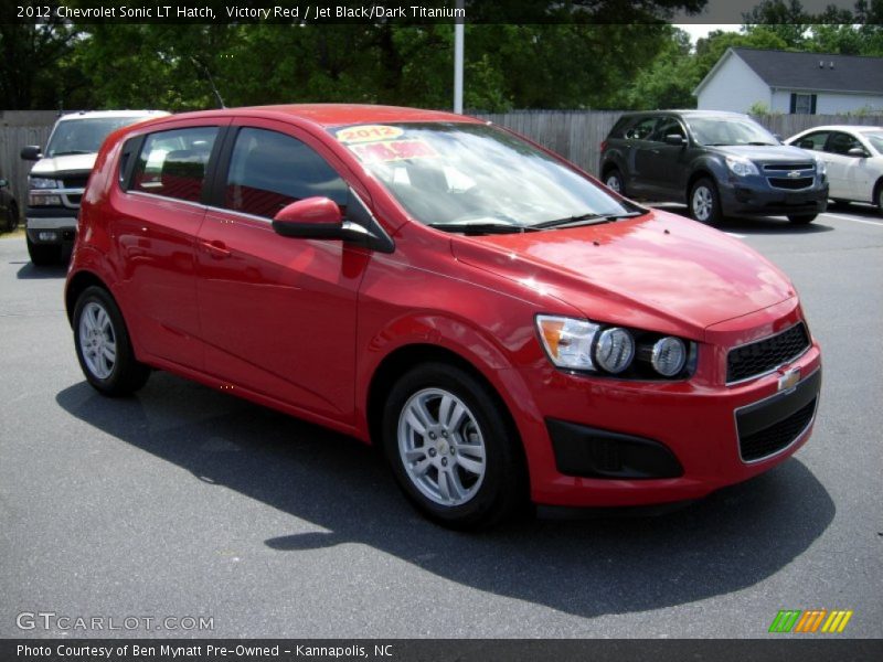 Victory Red / Jet Black/Dark Titanium 2012 Chevrolet Sonic LT Hatch