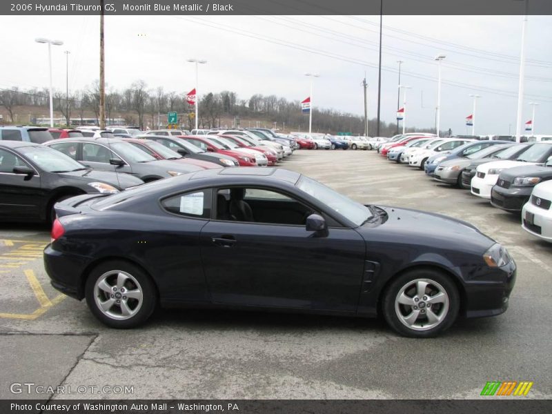 Moonlit Blue Metallic / Black 2006 Hyundai Tiburon GS