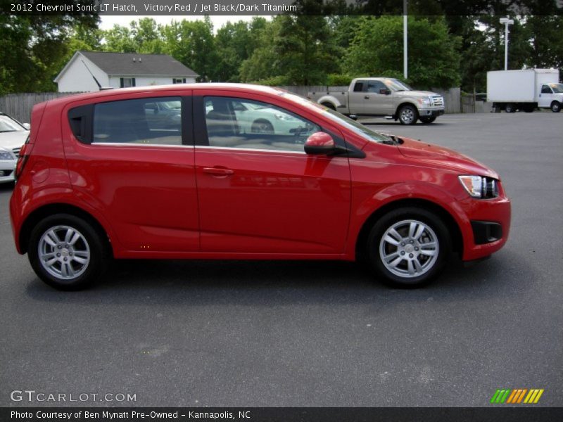 Victory Red / Jet Black/Dark Titanium 2012 Chevrolet Sonic LT Hatch