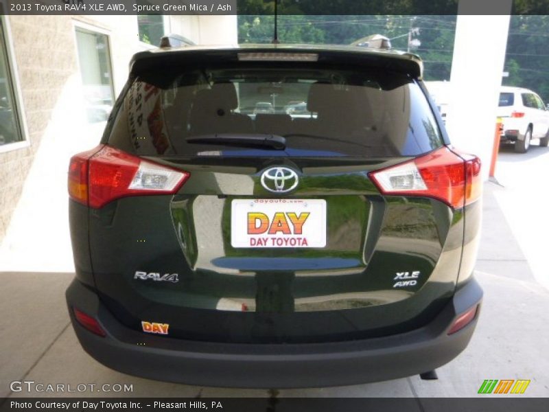 Spruce Green Mica / Ash 2013 Toyota RAV4 XLE AWD