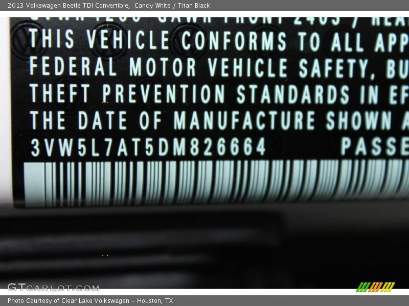 Candy White / Titan Black 2013 Volkswagen Beetle TDI Convertible