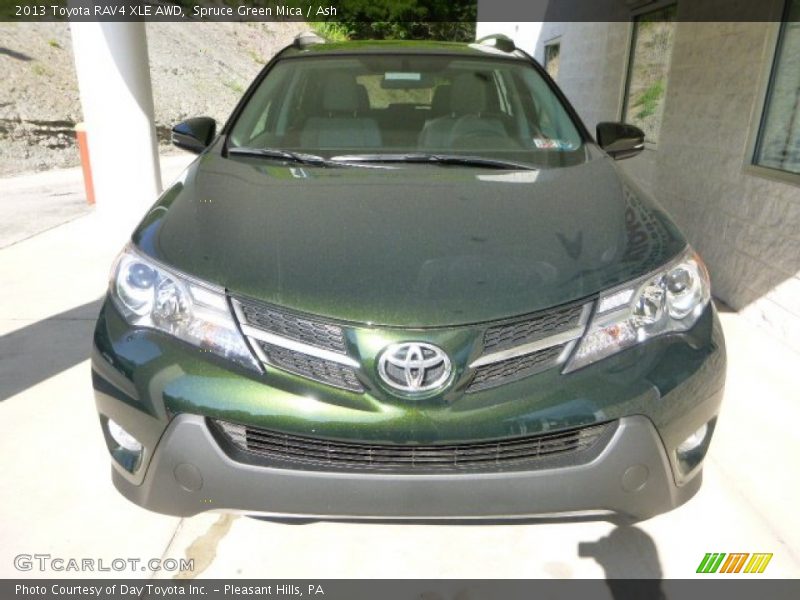 Spruce Green Mica / Ash 2013 Toyota RAV4 XLE AWD