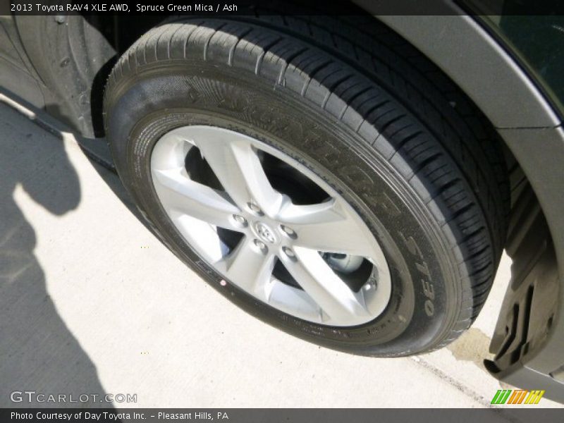 Spruce Green Mica / Ash 2013 Toyota RAV4 XLE AWD