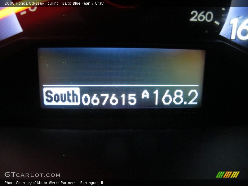 Baltic Blue Pearl / Gray 2008 Honda Odyssey Touring