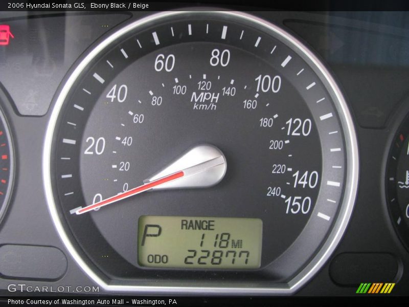 Ebony Black / Beige 2006 Hyundai Sonata GLS