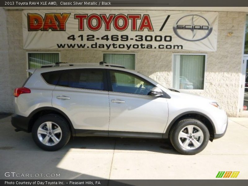 Classic Silver Metallic / Black 2013 Toyota RAV4 XLE AWD