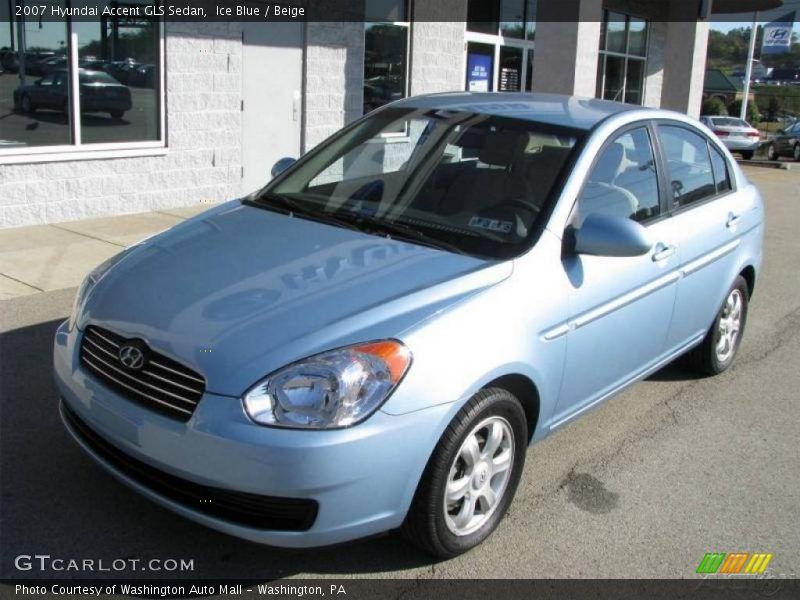 Ice Blue / Beige 2007 Hyundai Accent GLS Sedan