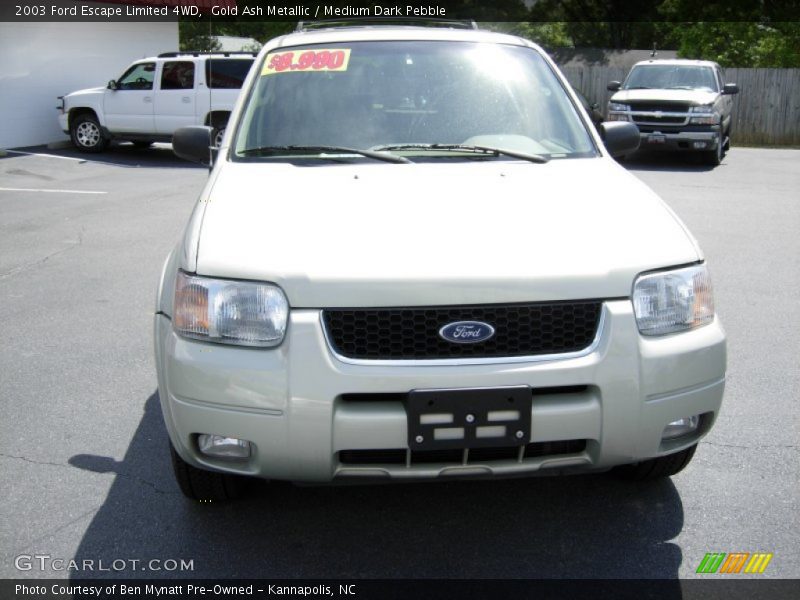 Gold Ash Metallic / Medium Dark Pebble 2003 Ford Escape Limited 4WD