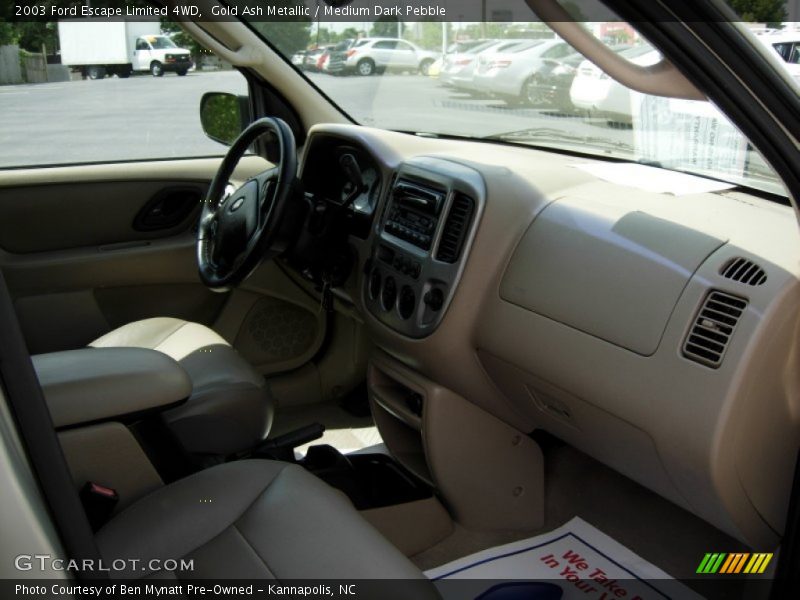 Gold Ash Metallic / Medium Dark Pebble 2003 Ford Escape Limited 4WD