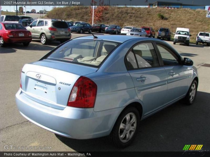 Ice Blue / Beige 2007 Hyundai Accent GLS Sedan