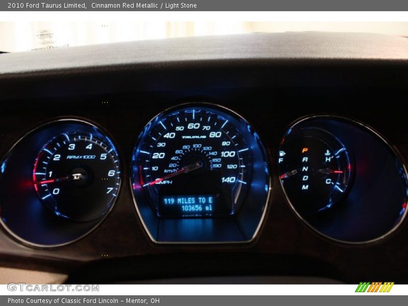 Cinnamon Red Metallic / Light Stone 2010 Ford Taurus Limited