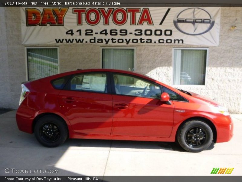 Barcelona Red Metallic / Bisque 2013 Toyota Prius Three Hybrid