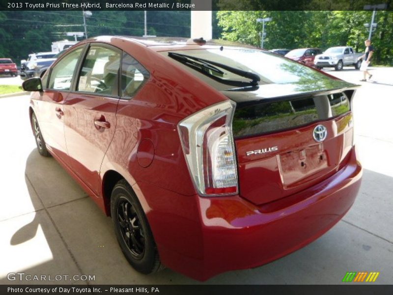 Barcelona Red Metallic / Bisque 2013 Toyota Prius Three Hybrid