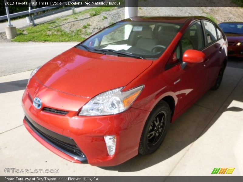 Barcelona Red Metallic / Bisque 2013 Toyota Prius Three Hybrid