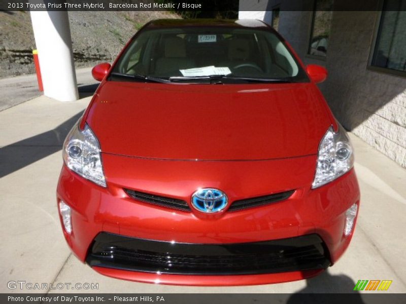 Barcelona Red Metallic / Bisque 2013 Toyota Prius Three Hybrid