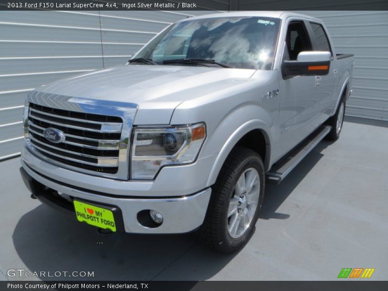 Ingot Silver Metallic / Black 2013 Ford F150 Lariat SuperCrew 4x4