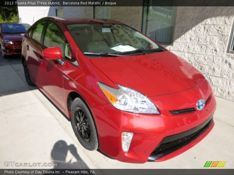 Barcelona Red Metallic / Bisque 2013 Toyota Prius Three Hybrid
